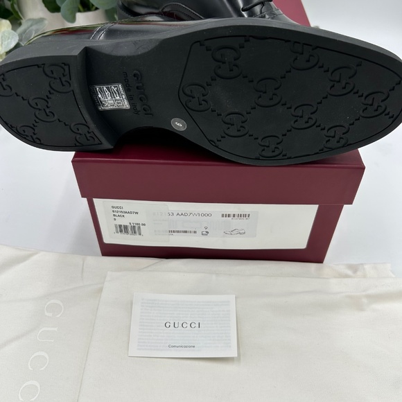 Men’s Gucci, leather black cap toe Oxford‘s size 9, made in Italy main image 7